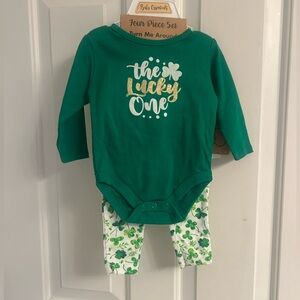 NWT-Baby Essentials 4 Piece St. Patrick Outfit